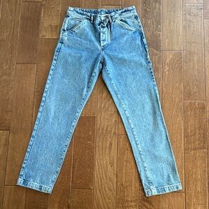 Men's Light Blue Denim Jeans - Classic Tapered Fit